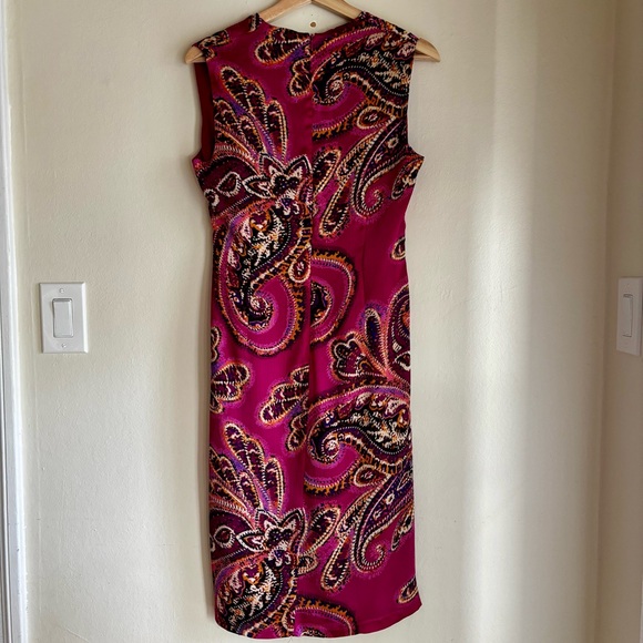 Ralph Lauren Pink Paisley Midi Dress size 8 - Picture 6 of 8
